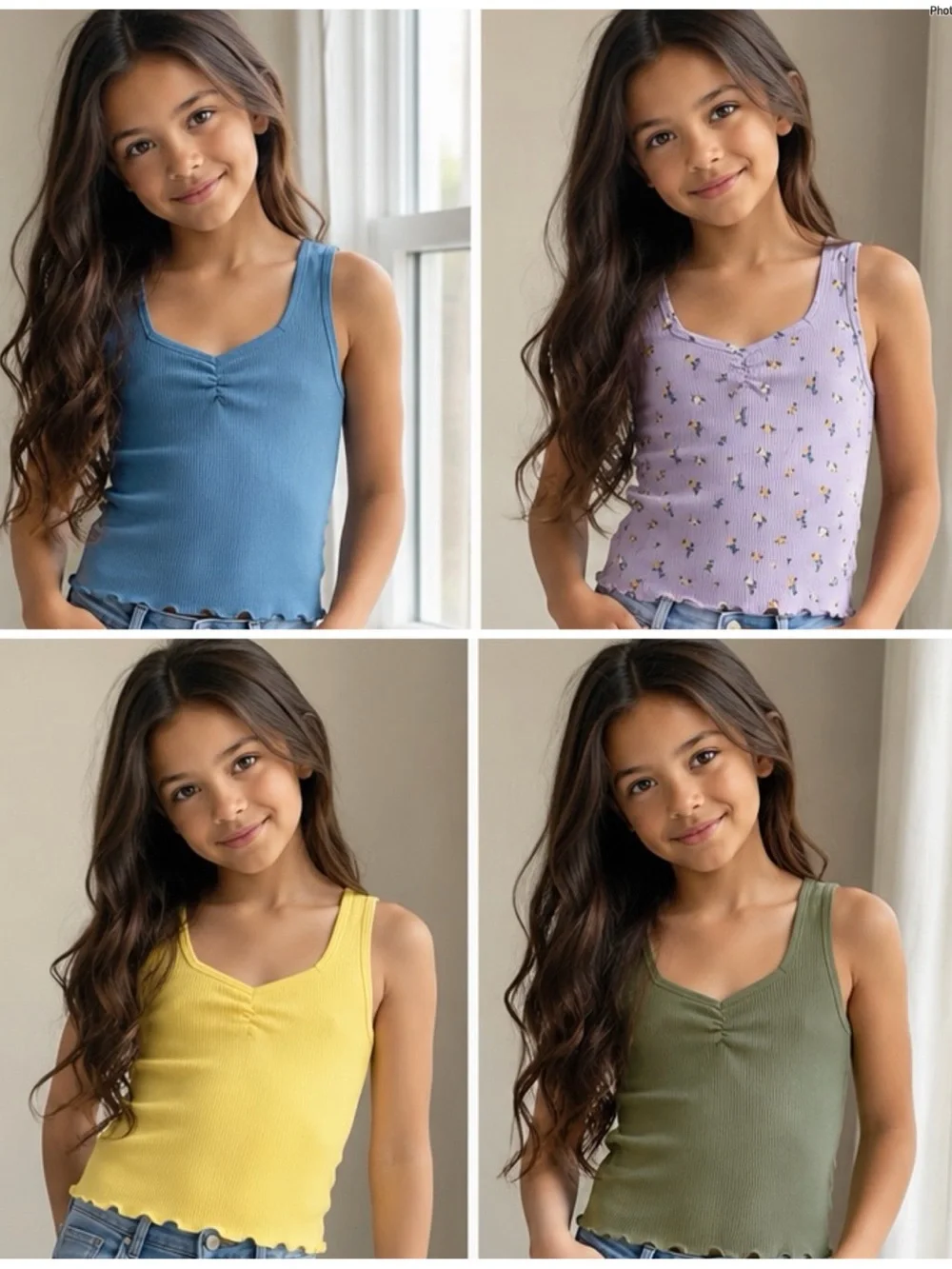 4 pack Old Navy Ribbed Scoop-Neck Tank